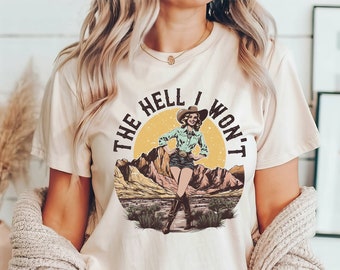 Retro Cowgirl T-Shirt, Western Graphic Tee, Sassy Quote Shirt