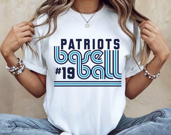 Personalized Baseball Mom T-Shirt, Custom Name & Number, Baseball Team Tee