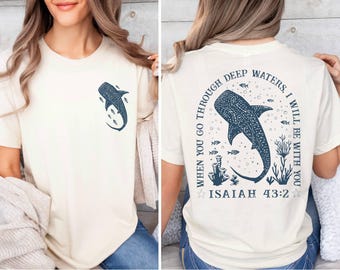 Whale Shark T-Shirt, Beachy Christian Ocean Tee