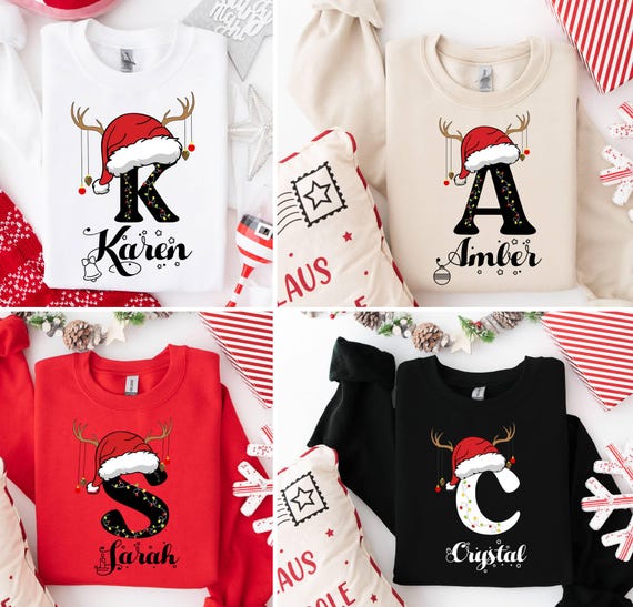 Personalized Family Christmas Name Sweatshirt,monogrammed Family