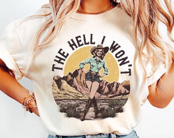 Retro Cowgirl Comfort Colors Shirt, Sassy Western Graphic Tee