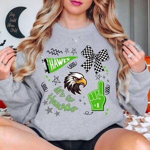 Retro School Spirit Sweatshirts, Custom Team Mascot Sweatshirt, Game Day Sweatshirt,Favorite Team Sweater,Football Mom School Spirit Mascot image 8