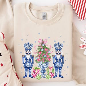 Chinoiserie Nutcracker Christmas Sweatshirt, Nutcracker Sweater for Women, Christmas Gift, Cute Nutcracker Mom Funny Nutcracker Ballet Sweat image 2