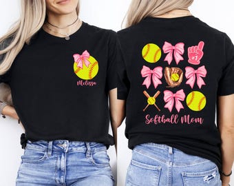 Personalized Softball Mom Shirt, Custom Mascot Jersey Tee