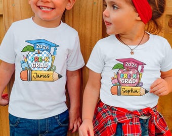 Custom Pre-K Graduation Shirt, Personalized Graduation Kids Gift, Class Of 2026 Toddler, Preschool Graduation Tee, Last Day Of School Shirt