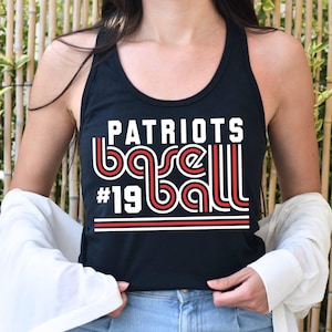 Personalized Name and Numbered Baseball Tank, Baseball Mom Gift, High school Baseball Sport Tank, Baseball School Team Shirt, Game day Shirt