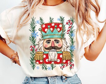 Comfort Colors© Nutcracker Christmas Shirt, Cottagecore Xmas Tee, Holiday Party Gift