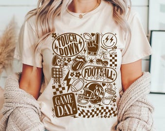 Retro Football Vibes Shirt, Cheer Mom, Game Day Tee