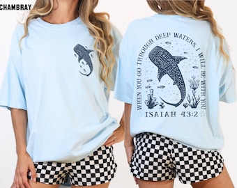 Comfort Colors Whale Shark T-Shirt, Christian Ocean Tee
