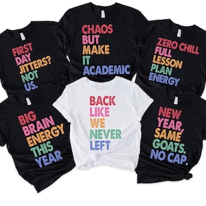 Back to School Teacher Shirt, First Day Of School Teacher Shirts,Custom Teen Slang Matching Teacher Team TShirts Gen Z,School Staff Gift TT1