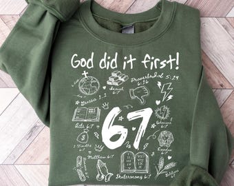 Christian 6 7 Meme Sweatshirt, Scripture TikTok Trend