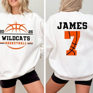 Personalized Basketball Team Sweatshirt, Custom Mascot, Cheer Mom Gift