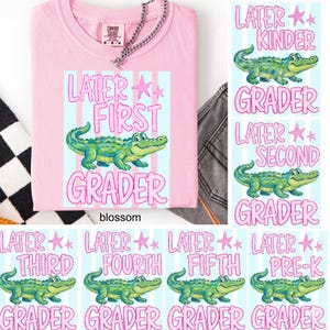 Comfort Colors© Later Gator Shirt Back To School Teacher Gift, Funny Alligator Summer Teacher Team Gift, Kindergarten Tee 1st-8th Grade