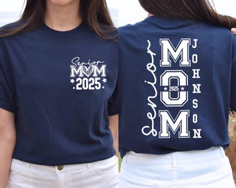 Personalized Senior Mom 2025 Graduation Shirt, Custom Family Matching Gift