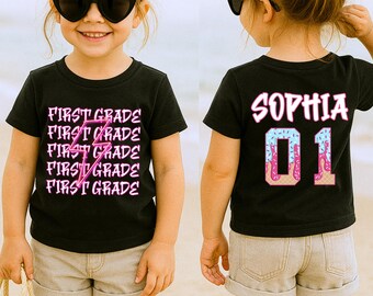Personalized Back to School Shirt, Custom Name, First Grade Tee