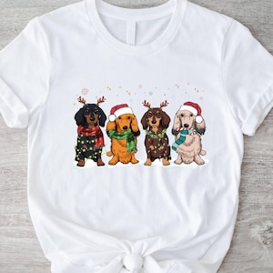 Dachshund Christmas Shirt,Funny Christmas Dog Shirt,Dachshund Mom Shirt,Dachshund Lover Shirt, Wiener Dog Shirt,Christmas Gift for Women Tee
