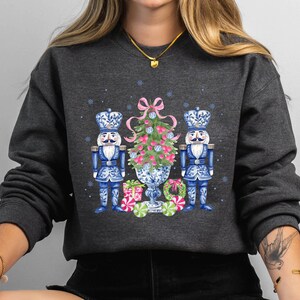 Chinoiserie Nutcracker Christmas Sweatshirt, Nutcracker Sweater for Women, Christmas Gift, Cute Nutcracker Mom Funny Nutcracker Ballet Sweat image 5