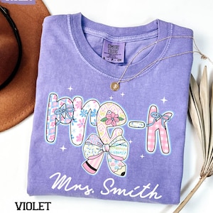 Comfort Colors© Teacher Shirt, Pre K Grade Teacher Shirt,Kindergarten Teacher Shirt,Pre K Teacher Tee,Back to School Tee,eacher Appreciation