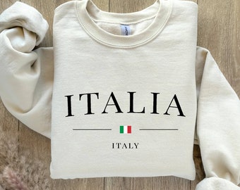 Ital Italia Sweatshirt Gift For Friend,Italia Flag Sweatshirt,Gift For Her, Vacation Travel in Italy,Italy Lover,Italy Trip,City Travel Gift