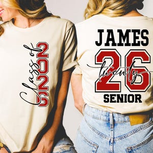 Custom Senior Class of 2026 Shirt, Senior 2026 Shirt, Graduation gift,Personalized High School Graduation, Group 2026 Grad Tees