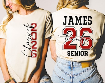 Custom Senior Class of 2026 Shirt, Senior 2026 Shirt, Graduation gift,Personalized High School Graduation, Group 2026 Grad Tees,Gift for Mom