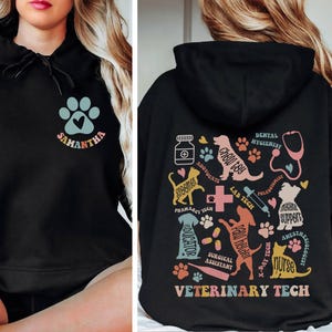 Custom Vet Assistant Hoodie,Halloween Vet Receptionist Gift Hoodie,Animal Doctor Gift,Vet Squad, Nurse Vet Hoodie,Veterinary Medicine Hoodie