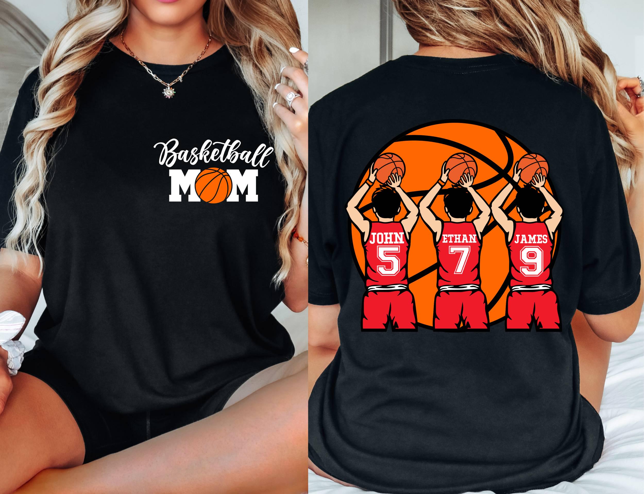 Custom Basketball Mom Shirt, Personalized Name & Number Tee