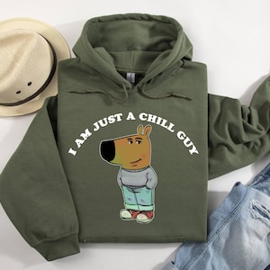 I'm Just A Chill Guy Hoodie,Tiktok Viral Hoodie for Gifts,Boyfriend Gift Hoodie,Gifts for Tiktok Lover,Chill Guy Meme Gift,Viral Dog Cartoon