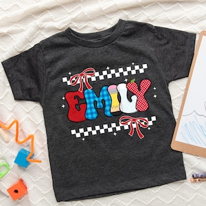 Custom Back To School Kids Shirt, Personalized Alphabet Kids Shirt, Cute Kindergarten Shirt, First Day Of School Shirt, School Toddler Shirt