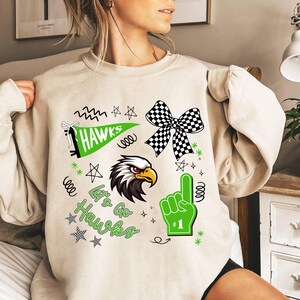 Retro School Spirit Sweatshirts, Custom Team Mascot Sweatshirt, Game Day Sweatshirt,Favorite Team Sweater,Football Mom School Spirit Mascot image 7
