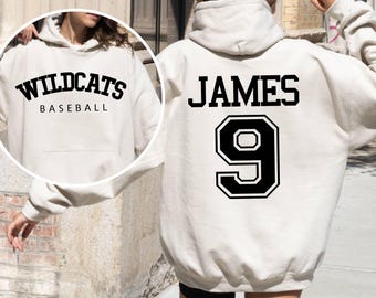 Custom Baseball Team Hoodie, Personalized Name and Number, Baseball Mama, Game Day