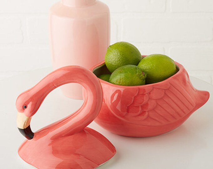 Flamingo Covered Jar - Etsy