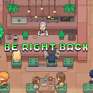 4x Cute Premium Animated Twitch Offline Banners ~ 8bit Pixel Art Stream Screens ~ Starting, Brb, Ending, Offline ~ Cute Anime Cafe Theme