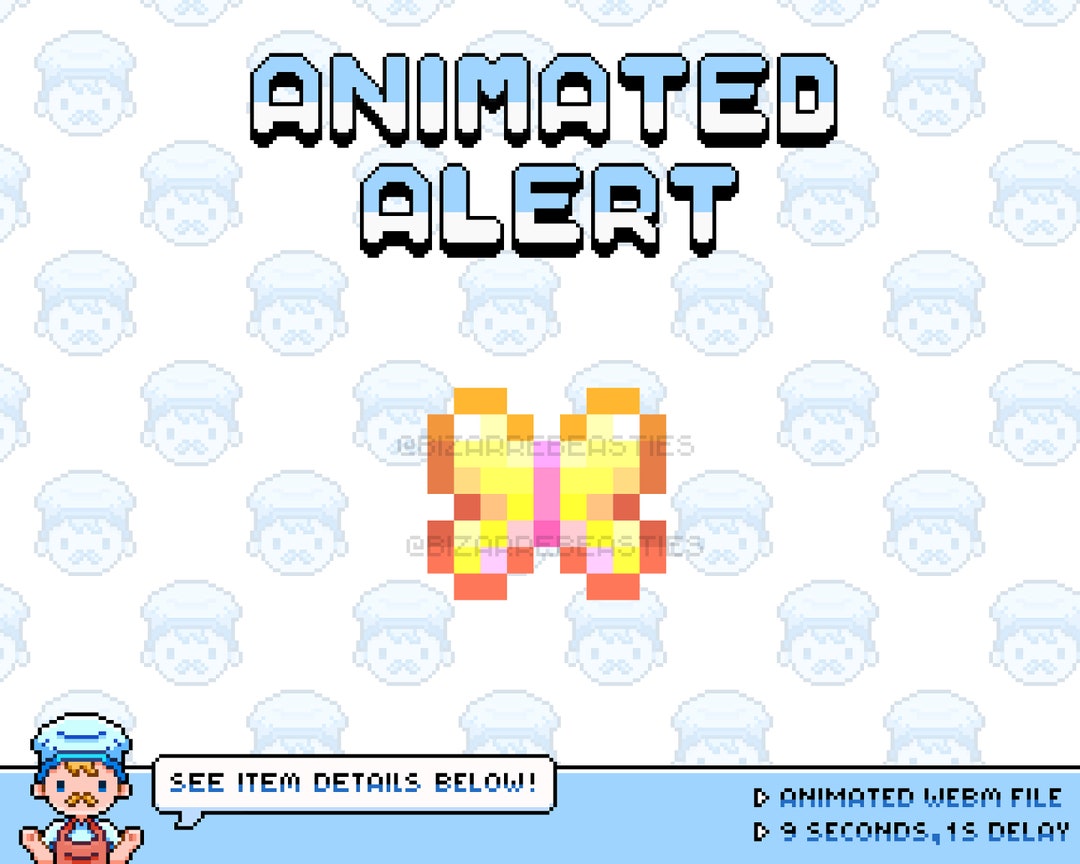 Cute Animated Stream Alert ~ Twitch Alert, Alert Box, Animated Alerts ...