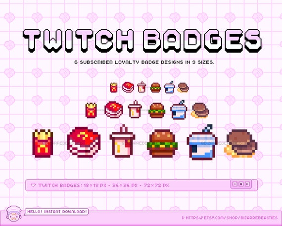 How I Create PIXEL ART Twitch Sub Badges 