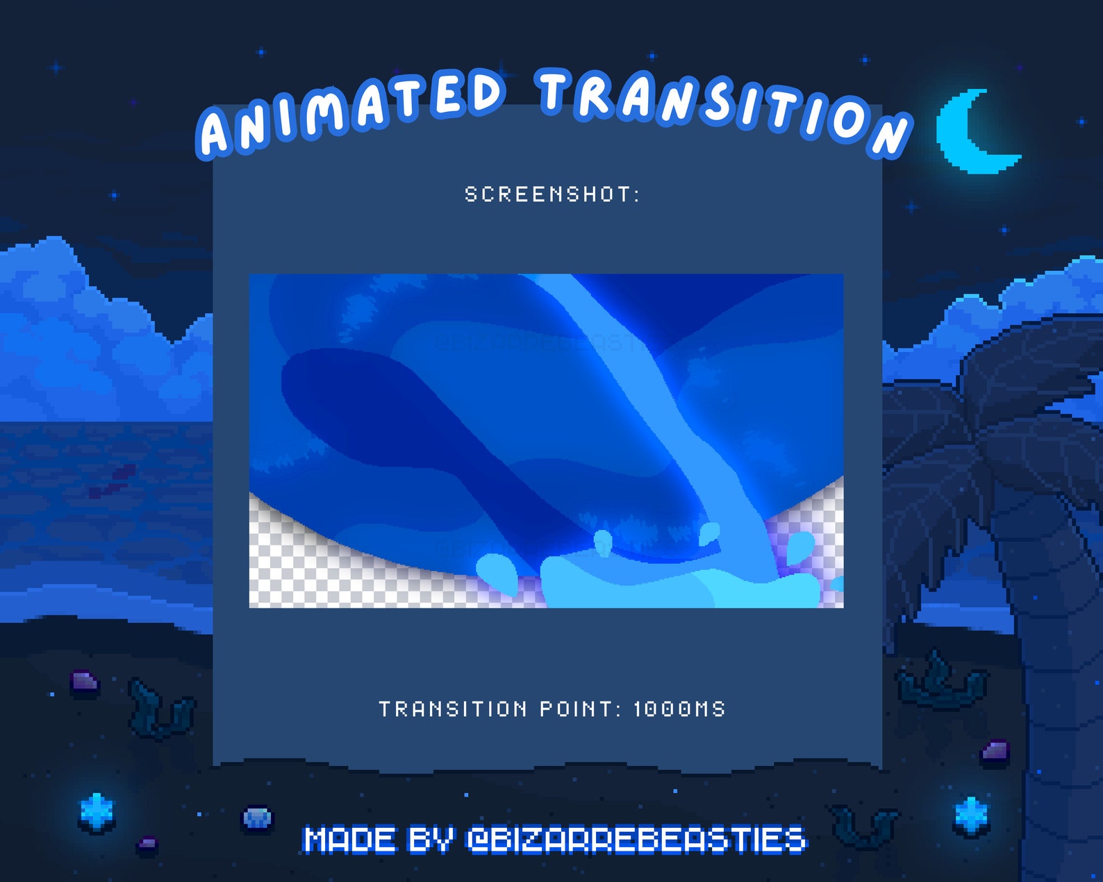 Pixel Art Animated Stinger Transition for Youtube Videos, Twitch ...