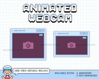 Cute Animated Webcam Animated Twitch Overlays, Pixel Art Stream Overlay ...