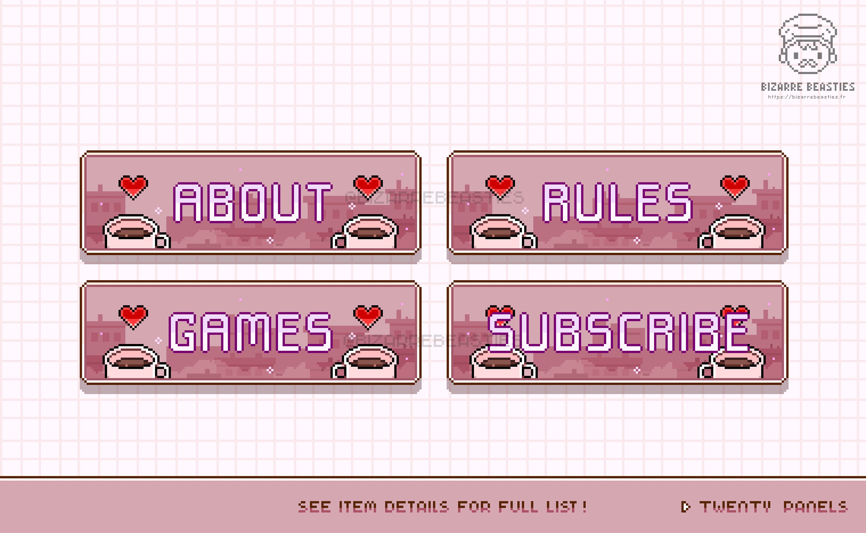 x Cute Twitch Panels Collection City Romance Cafe And Etsy