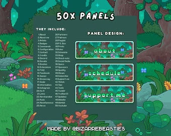 50 Pixel Art Twitch Panels - Gloomy Swamp Theme