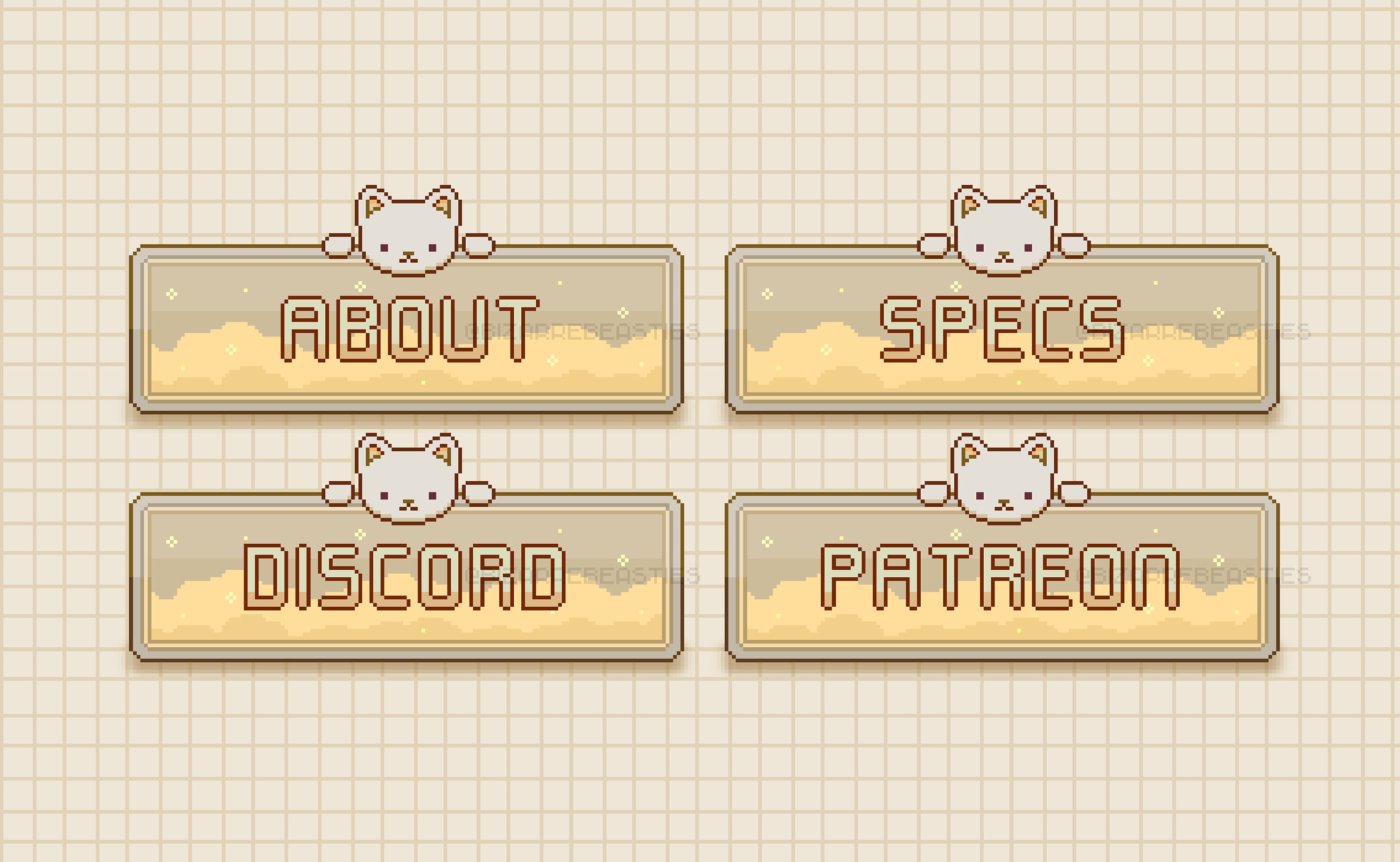 20x Cute Twitch Panels Collection Kawaii Milk Cream Doggo Etsy