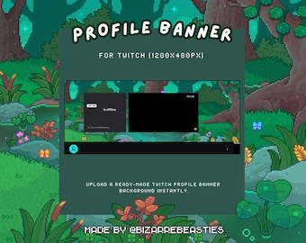Pixel Art Twitch Stream Profile Banner – Gloomy Swamp Theme