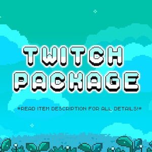 Pixel Art Animated Twitch Package ~ Animated Overlays, Animated Alerts, Panels, Animated Stream Banner Screens ~ Magical Icy Garden Theme