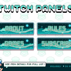 50x Cute Pixel Art Twitch Panels Pack ~ 8bit Pixel Art Stream Panels Bundle Website Buttons Stream Package ~ Kawaii Dream of Dragons Haku