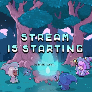 Cute 3x Premium Animated Twitch Offline Banners ~ 8bit Pixel Art Anime Stream Screens ~ Starting, Brb, Offline ~  Kawaii Witch Magic Theme