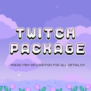 Pixel Art Animated Twitch Package ~ Animated Overlays, Animated Alerts, Panels, Animated Stream Banner Screens ~ Dark Witchy Theme