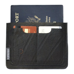 Porte-passeport avec pochettes de carte, portefeuille écologique recyclé
