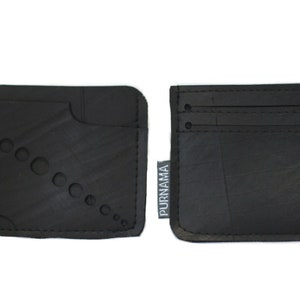 Soporte de tarjeta unisex delgado, billetera vegana similar al cuero