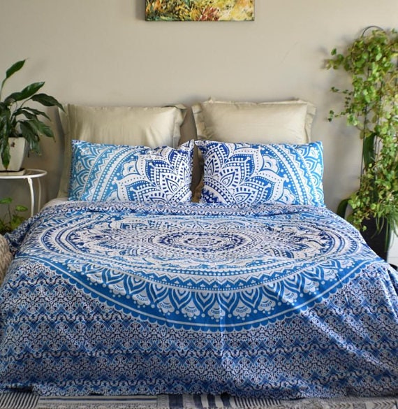 Indian Mandala Duvet Cover Queen Single King Size Bohemian Etsy
