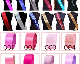 Sash with desired text desired print Personalized printed satin ribbon Rola coral old pink light pink 75-100 mm wide from 140-200 cm long