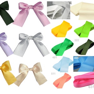 15 Mini Schleifen Mini Hochzeit Streu Deko Scrapbooking Fertigschleifen DIY Deko Kommunion 2 Größe  27 Farben Taftband